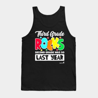 Back To School For Kids Teacher 3rd Grade Rocks Tank Top